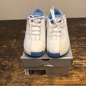 White and Blue Jordan Sneakers